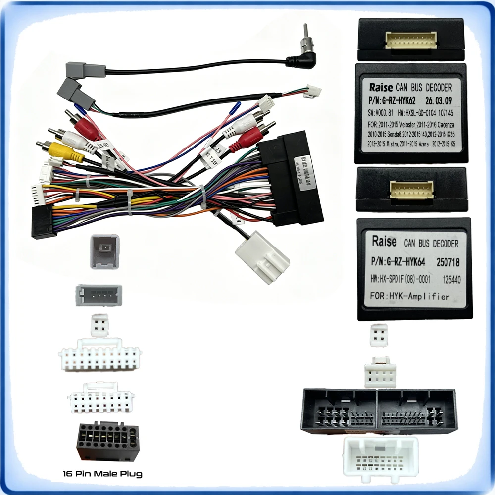 Car Radio Wiring Harness with CANBUS Decoder for Hyundai ix35 2010 Sonata 8 2011-2015 High Model with Amplifier Plug and Play
Car Radio Wiring Harness with CANBUS Decoder for Hyundai ix35 2010 Sonata 8 2011-2015 High Model with Amplifier Plug and Play