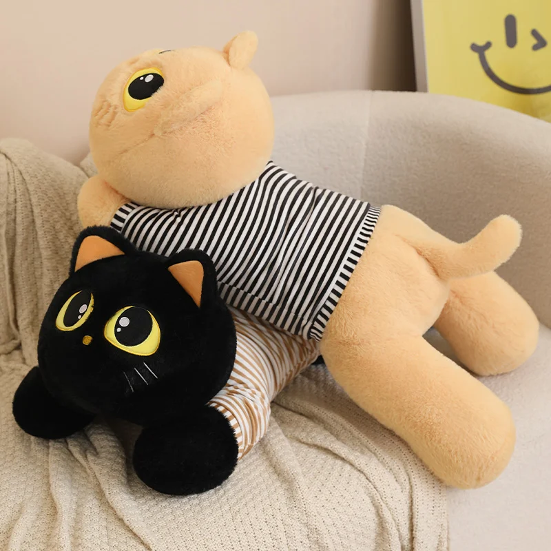 Multiple Styles Cuddly Cozy Lie Prone Cat Plush Toys Soft Cotton Stuffed Cartoon Kitten Doll Wearing Striped T-shirt Warm Pillow
Multiple Styles Cuddly Cozy Lie Prone Cat Plush Toys Soft Cotton Stuffed Cartoon Kitten Doll Wearing Striped T-shirt Warm Pillow