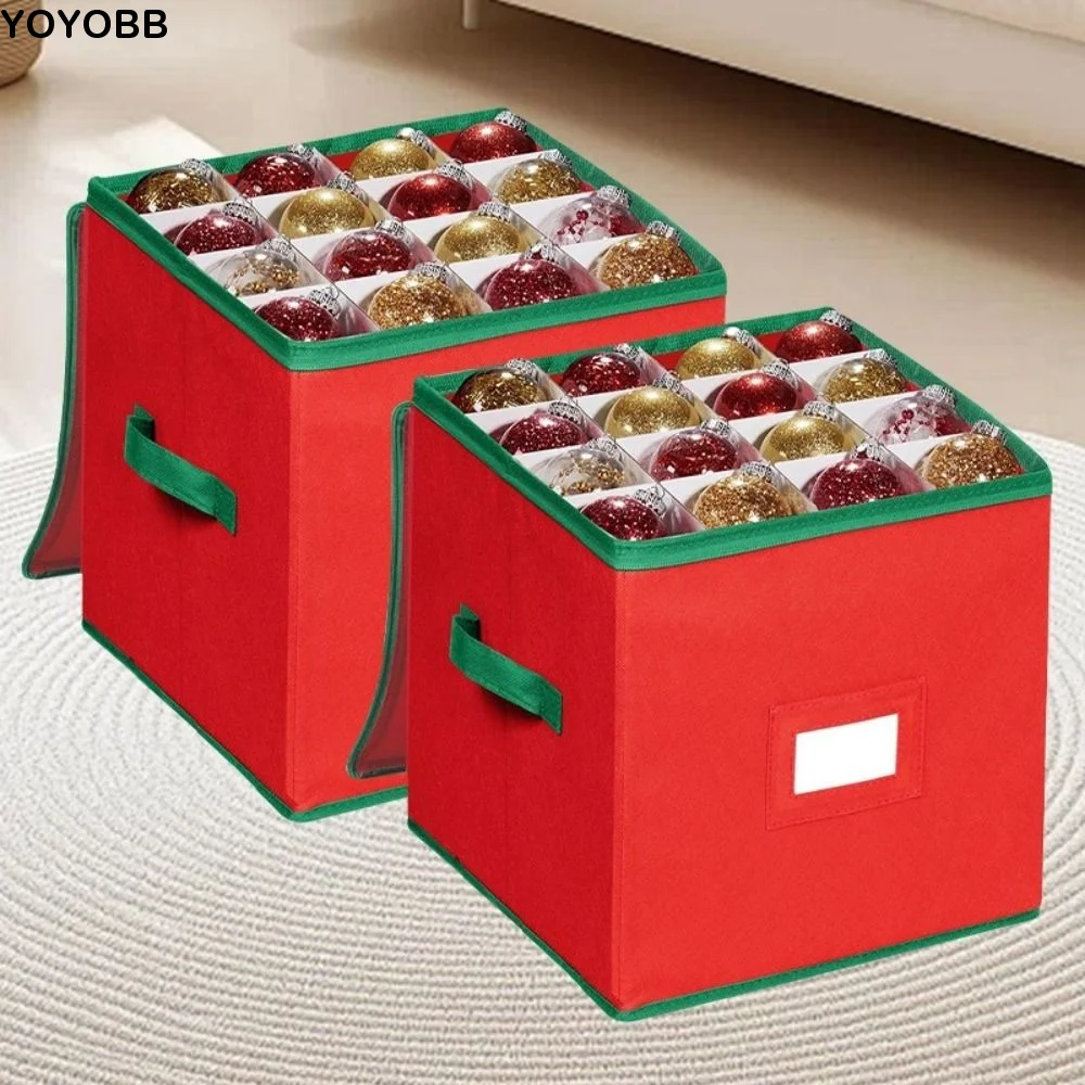 64 Grids Christmas Ball Storage Box Zipper Closure Large Capacity Ornament Storage Box Folding with Dividers
64 Grids Christmas Ball Storage Box Zipper Closure Large Capacity Ornament Storage Box Folding with Dividers