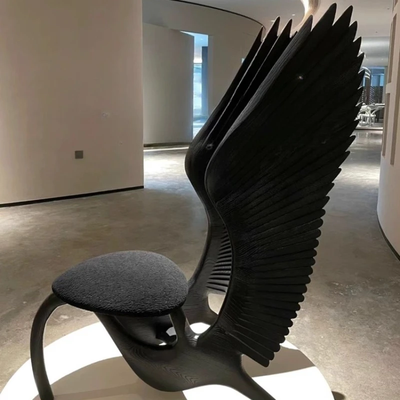 Medieval solid wood art angel seat exhibition hall model room back chair wabi sandy wind villa single chair
Medieval solid wood art angel seat exhibition hall model room back chair wabi sandy wind villa single chair