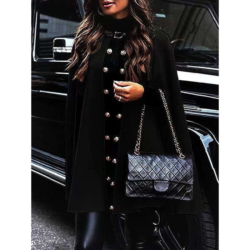 Elegant Short Cloak Women's Windbreaker Coat Buttoned Wrap Stylish Knitwear Outerwear Youth Size Winter Season Fashion Trend
Elegant Short Cloak Women's Windbreaker Coat Buttoned Wrap Stylish Knitwear Outerwear Youth Size Winter Season Fashion Trend