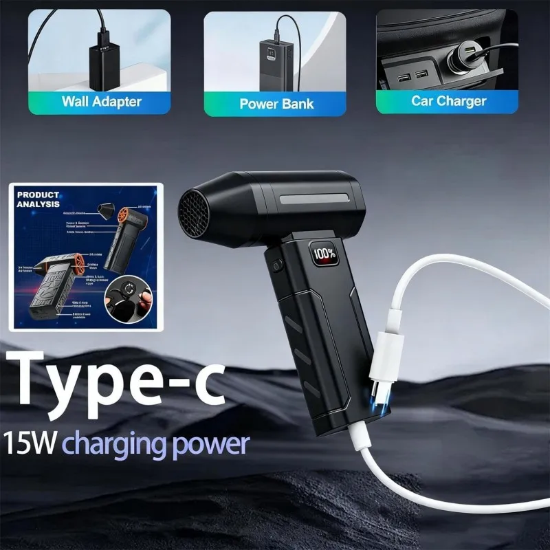 150000RPM X8 Powerful Air Blower Brushless With Light 5 Gear Powerful Air Duster Cleaning Air Duster Blower Air Puissant Tool
150000RPM X8 Powerful Air Blower Brushless With Light 5 Gear Powerful Air Duster Cleaning Air Duster Blower Air Puissant Tool