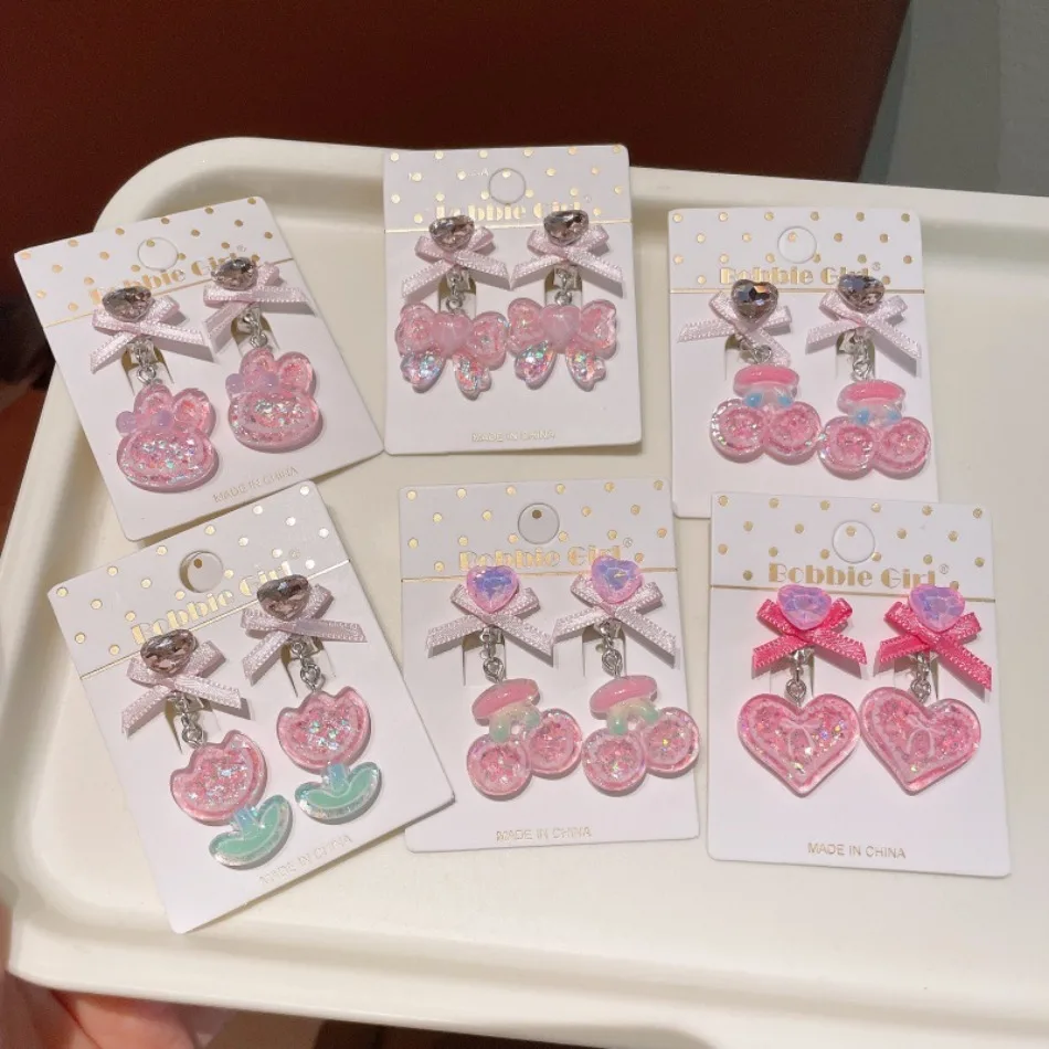 Girls Pink Glitter Heart Drop Earrings with Bow Rhinestone Decor Kids No Piercing Clip On Earrings for Holiday Dress Up ZX07
Girls Pink Glitter Heart Drop Earrings with Bow Rhinestone Decor Kids No Piercing Clip On Earrings for Holiday Dress Up ZX07