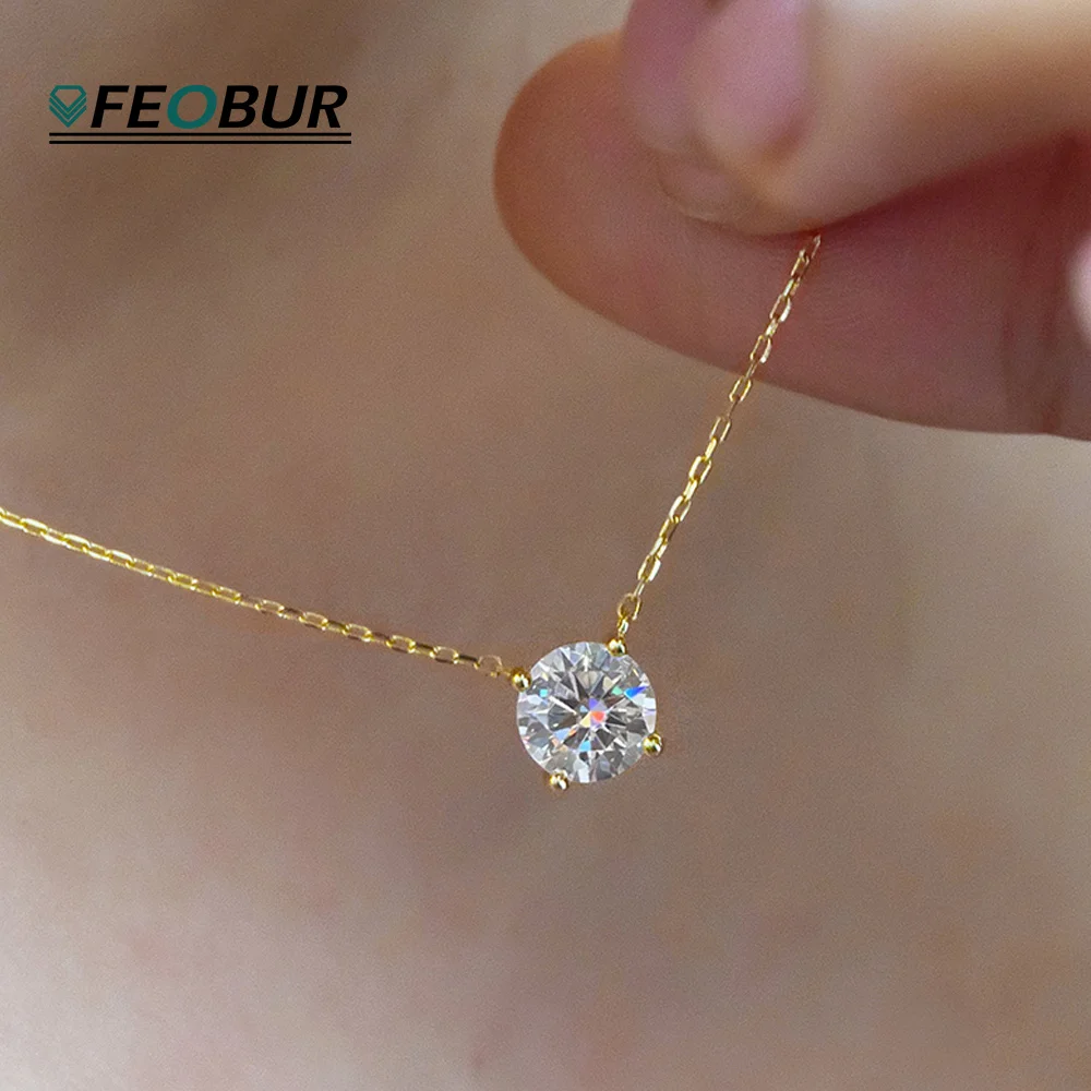 Ожерелье FEOBUR 1/2/3/5 карат с муассанитом, настоящее серебро S925, блестящий круглый пасьянс с покрытием 18 карат, кулон, колье, ювелирное изделие, подарок
Ожерелье FEOBUR 1/2/3/5 карат с муассанитом, настоящее серебро S925, блестящий круглый пасьянс с покрытием 18 карат, кулон, колье, ювелирное изделие, подарок