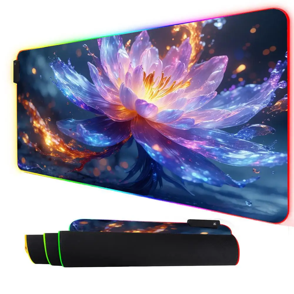RGB Mouse pad Digital art Lotus design gaming mat rubber anti-slip Desk Mat LED glow Gaming keypad mousepad gamer pc accessories
RGB Mouse pad Digital art Lotus design gaming mat rubber anti-slip Desk Mat LED glow Gaming keypad mousepad gamer pc accessories