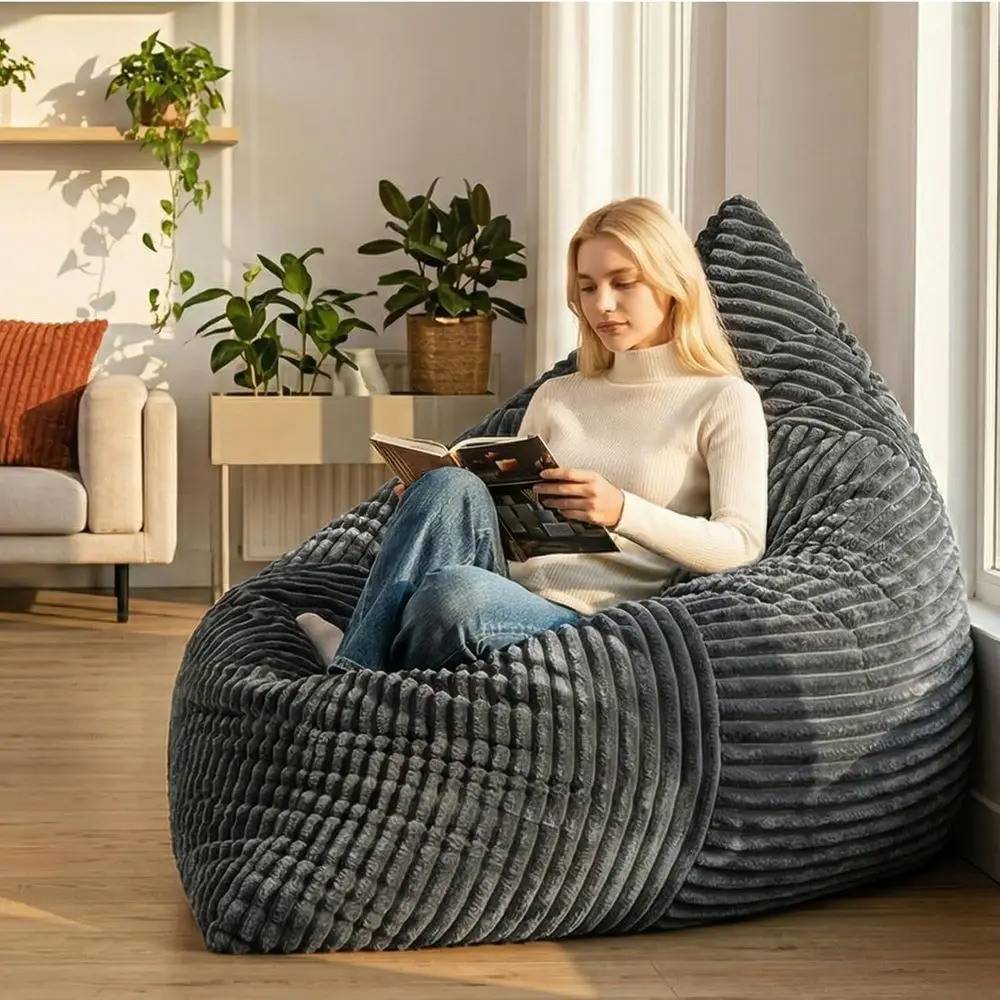 3-in-1 Giant Bean Bag: Versatile Bed, Couch, and Floor Cushion for Adults and Kids - Comfy Reading Lounge Sofa with Washable Cor
3-in-1 Giant Bean Bag: Versatile Bed, Couch, and Floor Cushion for Adults and Kids - Comfy Reading Lounge Sofa with Washable Cor