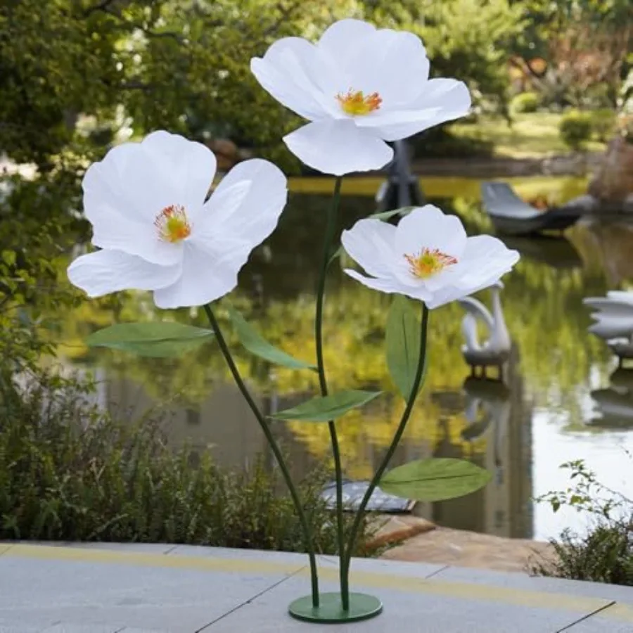 Large Paper Artificial Flowers, Giant Flowers for Decoration, Huge Handcrafted Poppy Fake Flowers with Stand for Home Decor Bri
Large Paper Artificial Flowers, Giant Flowers for Decoration, Huge Handcrafted Poppy Fake Flowers with Stand for Home Decor Bri
