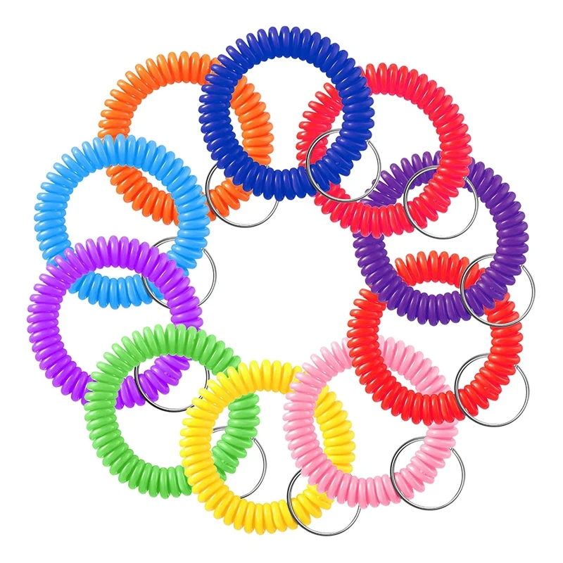 100 Pcs Colorful Spring Wrist Coil Keychain Stretchable Wrist Keychain Bracelet Wrist Coil Wrist Band Key Ring Chain
100 Pcs Colorful Spring Wrist Coil Keychain Stretchable Wrist Keychain Bracelet Wrist Coil Wrist Band Key Ring Chain