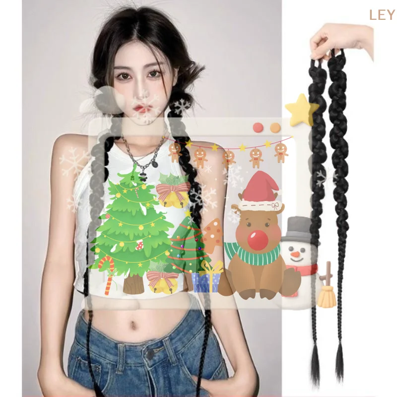1PCS Hair Extension Braided Ponytail Fashion Long Twist Braided Ponytail Synthetic Extension Hair Accessories Hip Hop Y2K Girl
1PCS Hair Extension Braided Ponytail Fashion Long Twist Braided Ponytail Synthetic Extension Hair Accessories Hip Hop Y2K Girl