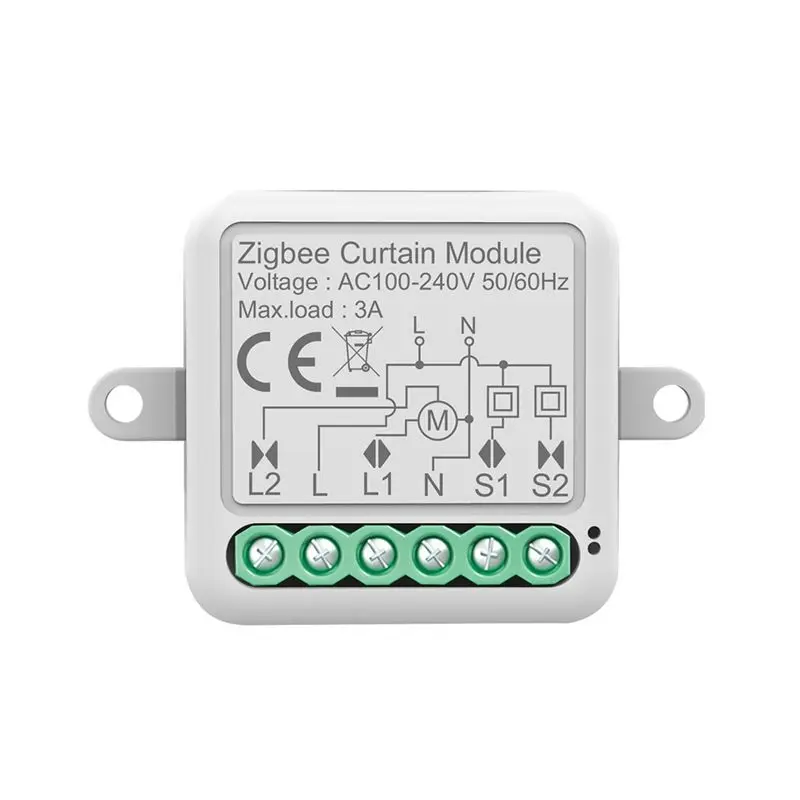 ABSL-Tuya Zigbee Smart Curtain Switch Module Intelligent Circuit Breaker Support APP Remote Control For Curtain Switch