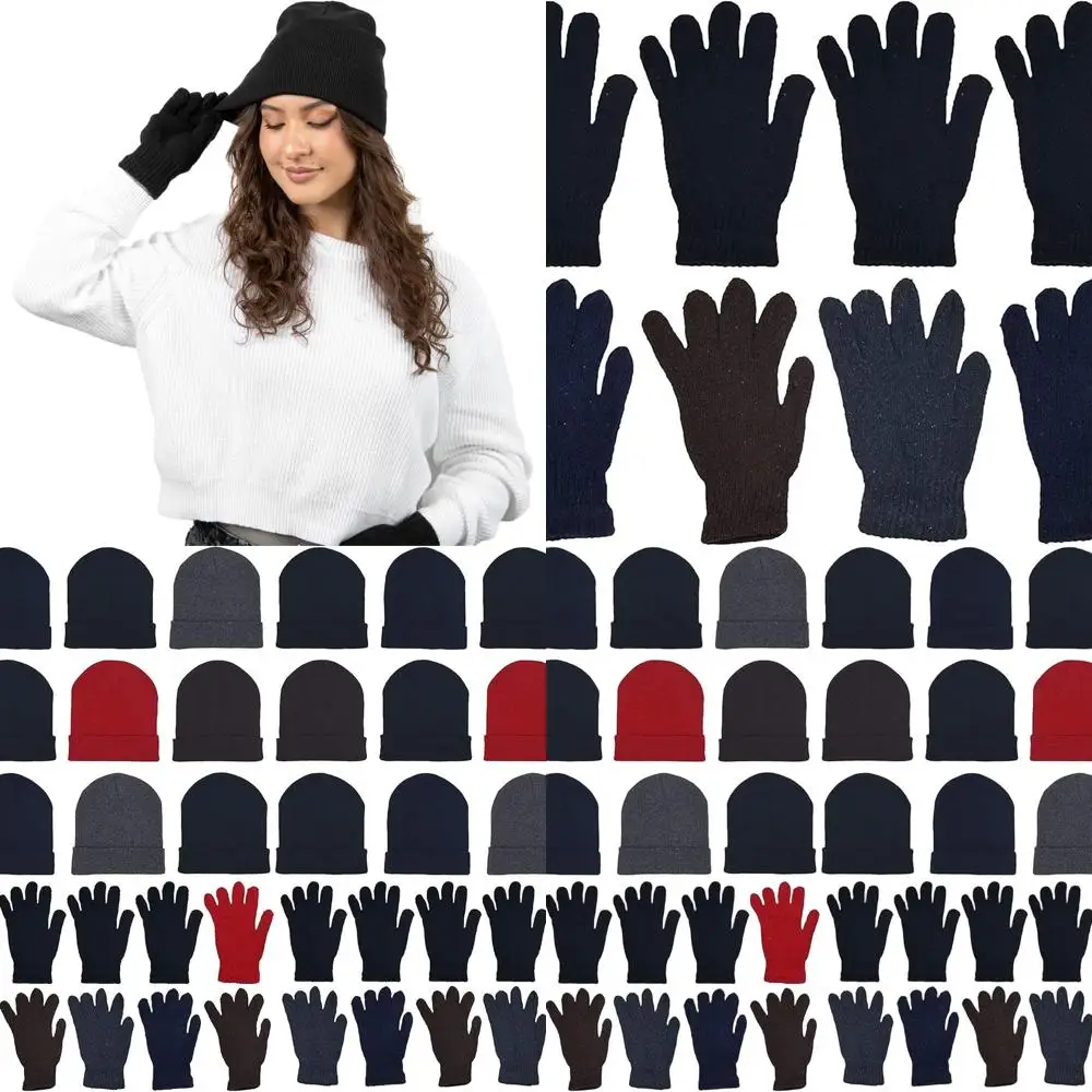 48-Piece Set: Unisex Winter Beanie and Gloves Bundle, Perfect Warm Gift for All
48-Piece Set: Unisex Winter Beanie and Gloves Bundle, Perfect Warm Gift for All
