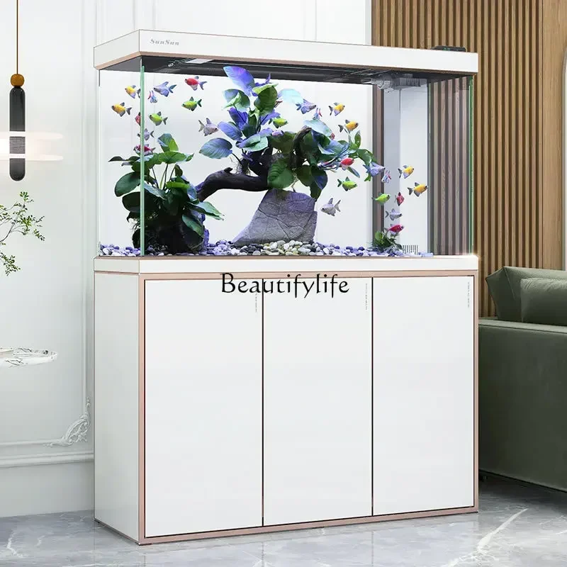LD33Large Fish Tank Change Water Living Room Glass Aquarium Partition Super White Household Bottom Filter
LD33Large Fish Tank Change Water Living Room Glass Aquarium Partition Super White Household Bottom Filter