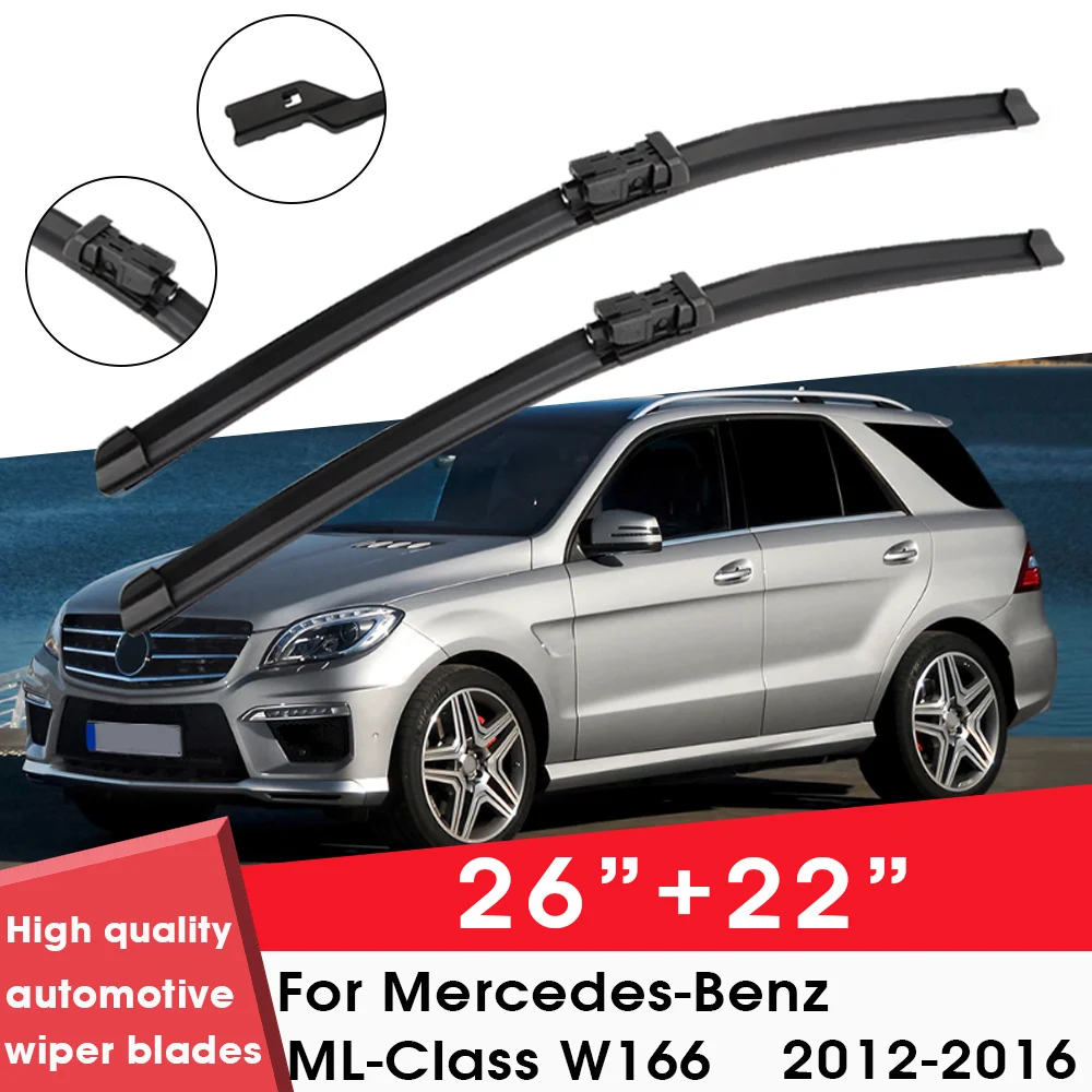 Car Wiper Blade For Mercedes-Benz ML-Class W166 2012-2016 26"+ 22" Windshield Windscreen Clean Naturl Rubber Cars Accessories
Car Wiper Blade For Mercedes-Benz ML-Class W166 2012-2016 26"+ 22" Windshield Windscreen Clean Naturl Rubber Cars Accessories