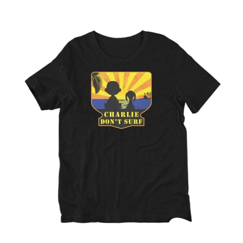 Apocalypse Now Charlie Don't Surf Funny Movie T-Shirt Adult Regular Fit Crew Necked T-shirt Classic T-Shirt Men's clothing
Apocalypse Now Charlie Don't Surf Funny Movie T-Shirt Adult Regular Fit Crew Necked T-shirt Classic T-Shirt Men's clothing