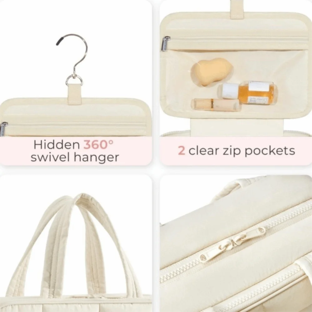 Cloth Cosmetic Handbag Multipocket Zipper Closure Travel Toiletry Bag Large Capacity Handle Portable Makeup Pouch
Cloth Cosmetic Handbag Multipocket Zipper Closure Travel Toiletry Bag Large Capacity Handle Portable Makeup Pouch