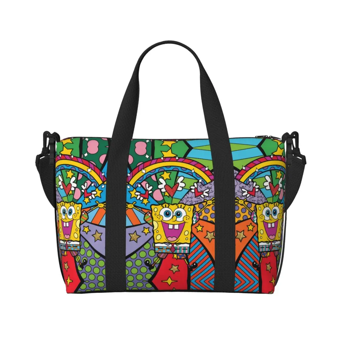 Пляжная большая сумка из губки Боба на заказ для женщин, милые мультяшные пляжные дорожные сумки с большим отделением для спортзала
Пляжная большая сумка из губки Боба на заказ для женщин, милые мультяшные пляжные дорожные сумки с большим отделением для спортзала