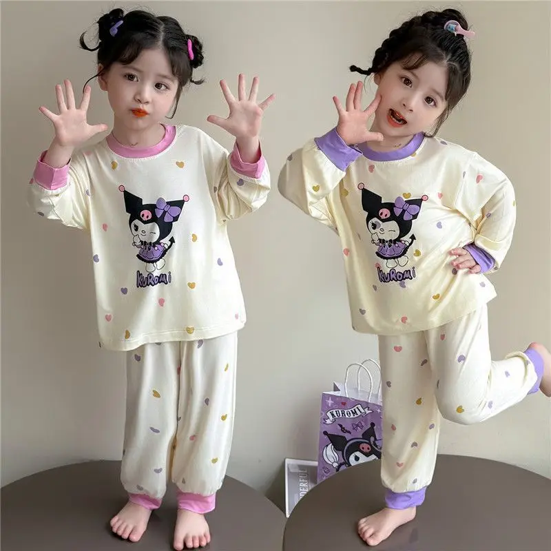 Kawaii Kuromi Sanrio Children Cute Cartoon Long Sleeve Warm Loungewear Student Indoor Clothes Pajamas Sleeping Pants for Kids
Kawaii Kuromi Sanrio Children Cute Cartoon Long Sleeve Warm Loungewear Student Indoor Clothes Pajamas Sleeping Pants for Kids