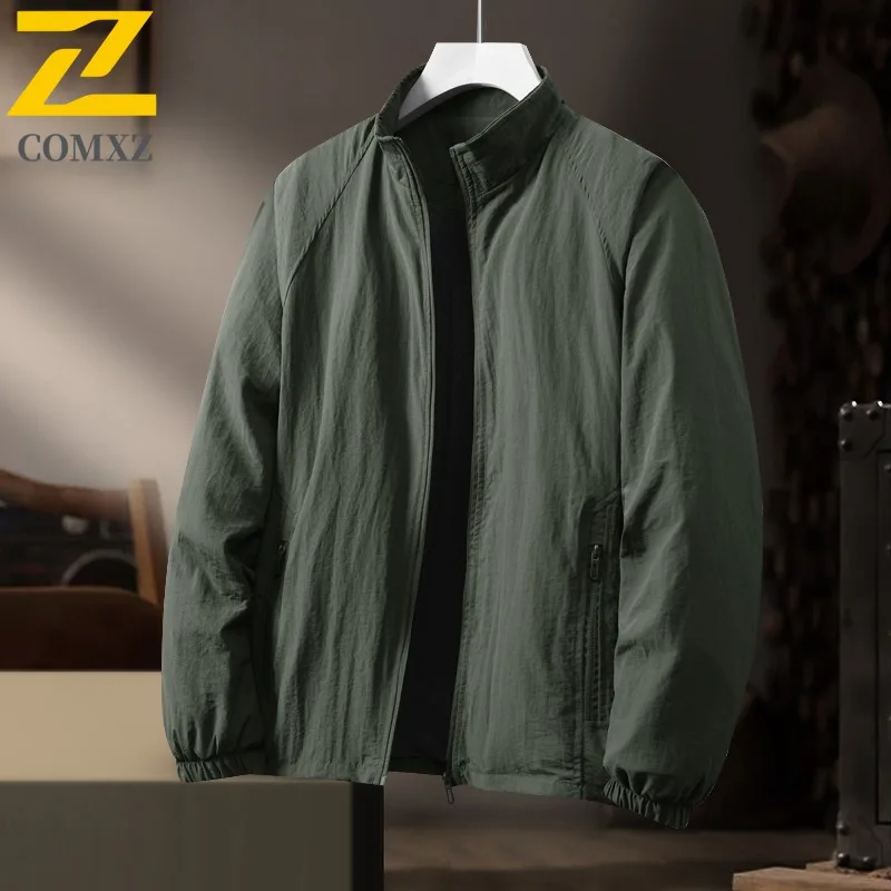 Men Jacket Stand Collar Stylish Zip Windproof Hiking Travel Work Coat Outdoor Activities Lightweight Comfortable Autumn Coats
Men Jacket Stand Collar Stylish Zip Windproof Hiking Travel Work Coat Outdoor Activities Lightweight Comfortable Autumn Coats