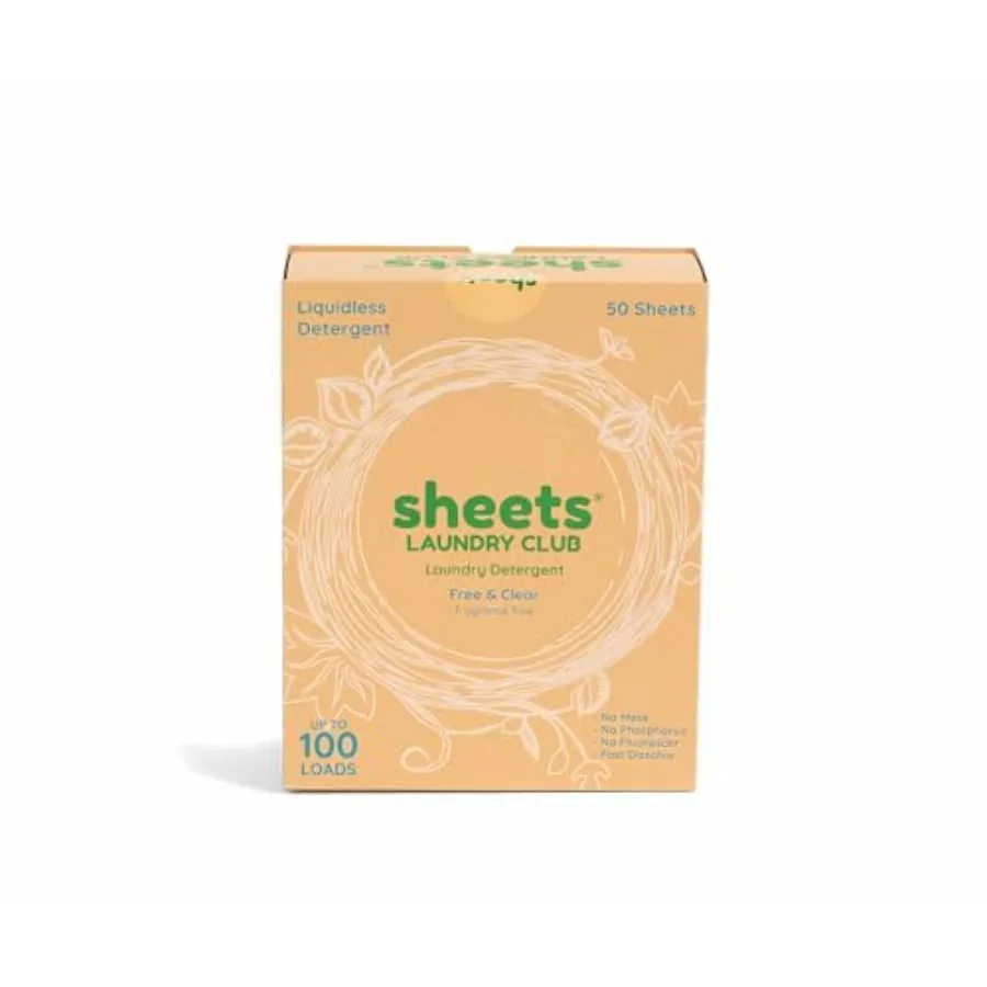Liquidless Laundry Detergent Sheets, 100 Loads - Scent, Eco-Friendly, Quick-Dissolving Formula, Hypoallergenic, Septic Safe, Pl
Liquidless Laundry Detergent Sheets, 100 Loads - Scent, Eco-Friendly, Quick-Dissolving Formula, Hypoallergenic, Septic Safe, Pl