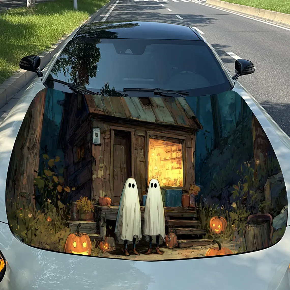 Cabin with Ghosts Car Hood Stickers - Self-Adhesive, Waterproof and Durable Vinyl Wrap, Decorate And Protect Your Car, Fit For A
Cabin with Ghosts Car Hood Stickers - Self-Adhesive, Waterproof and Durable Vinyl Wrap, Decorate And Protect Your Car, Fit For A