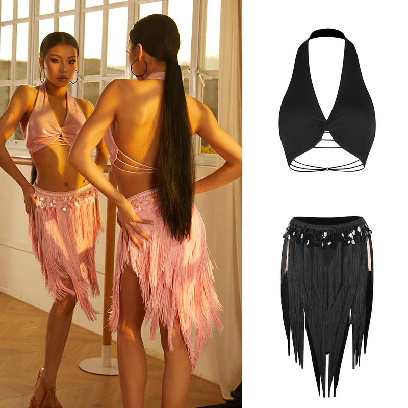 ZYM Cha Cha Latin Dance Costume Women Latin Dance Competition Clothing Adults Sexy Halter Latin Top Fringed Skirts SL15659
ZYM Cha Cha Latin Dance Costume Women Latin Dance Competition Clothing Adults Sexy Halter Latin Top Fringed Skirts SL15659