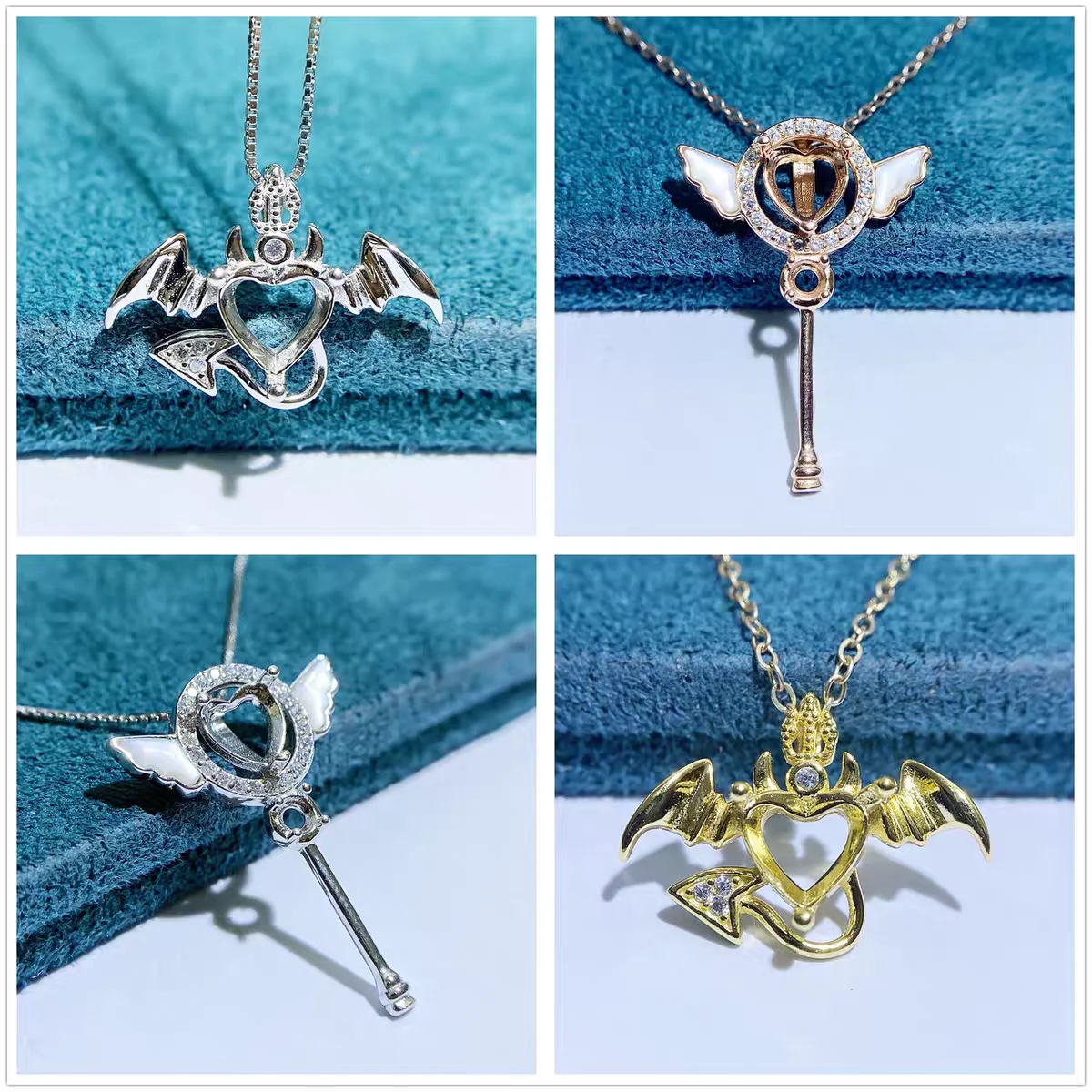 MeiBaPJ 6mm Heart Stone DIY 925 Silver Holder Bat Pendant Necklace Empty Setting Fine Wedding Jewelry for Women
MeiBaPJ 6mm Heart Stone DIY 925 Silver Holder Bat Pendant Necklace Empty Setting Fine Wedding Jewelry for Women