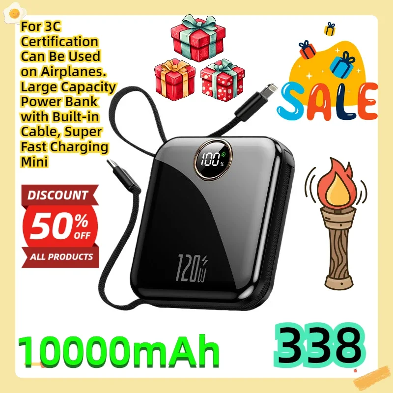 For 3C Certification Can Be Used on Airplanes Large Capacity Power Bank with Built-in Cable Super Fast Charging Mini
For 3C Certification Can Be Used on Airplanes Large Capacity Power Bank with Built-in Cable Super Fast Charging Mini