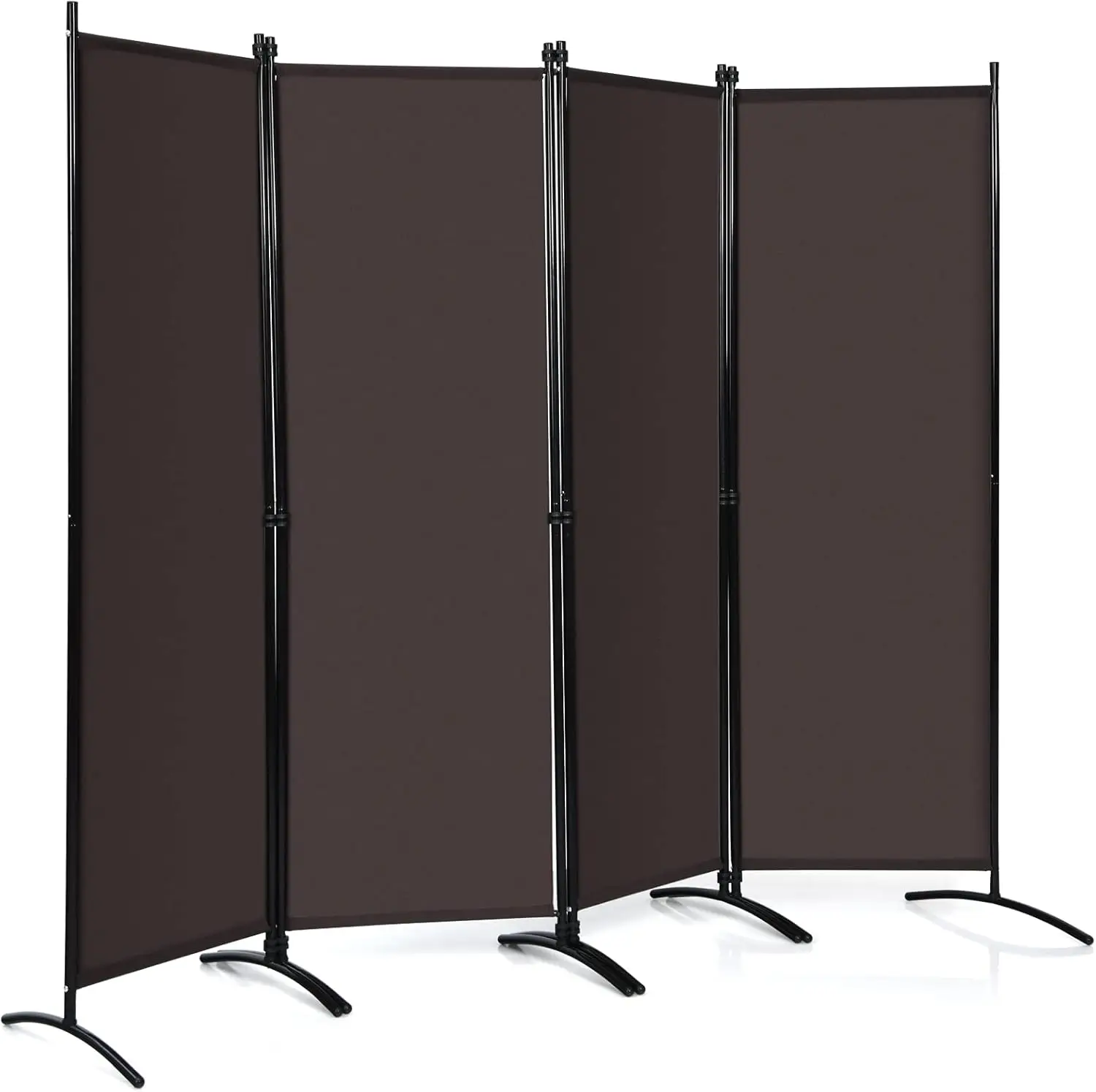 5.6FT Folding Room Divider Freestanding 4-Panel Privacy Screen with Sturdy Iron Frame, Double Hinged Partition Wall Divi
5.6FT Folding Room Divider Freestanding 4-Panel Privacy Screen with Sturdy Iron Frame, Double Hinged Partition Wall Divi