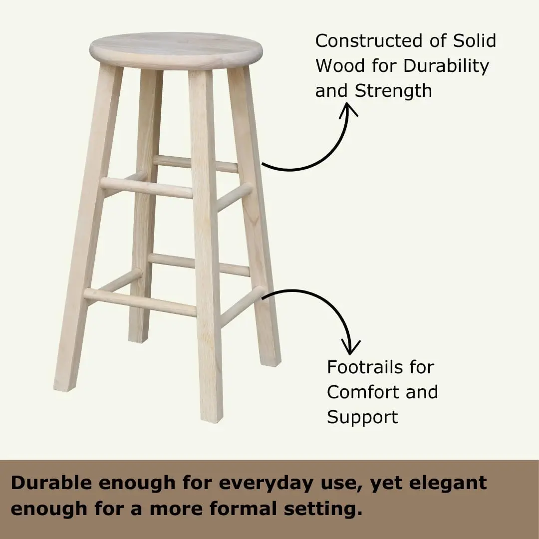 Round Top Stool-24" Seat Ht, 12.5"W x 12.5"D x 24"H, Solid Parawood, 24"H furniture stool chair vanity chair 
Round Top Stool-24" Seat Ht, 12.5"W x 12.5"D x 24"H, Solid Parawood, 24"H furniture stool chair vanity chair