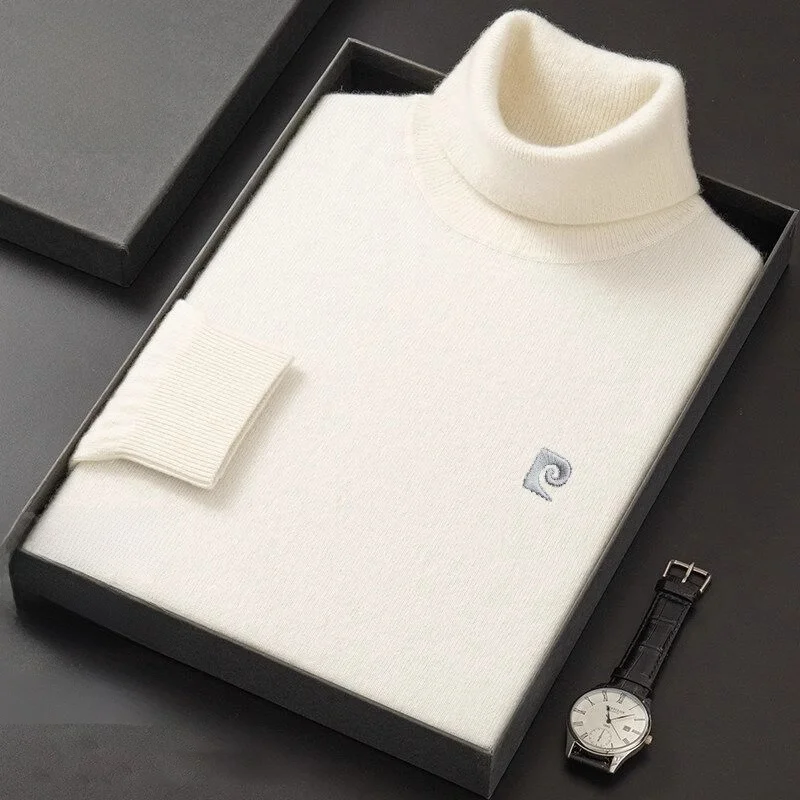 Мужской свитер Pierre Cardin с высоким воротником, однотонный, шерстяной, теплый, повседневный, вязаный топ
Мужской свитер Pierre Cardin с высоким воротником, однотонный, шерстяной, теплый, повседневный, вязаный топ