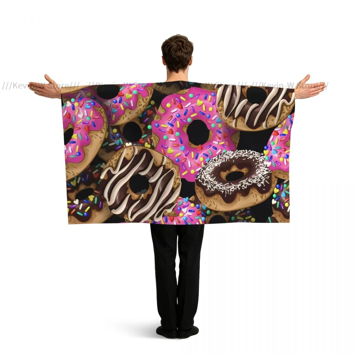 Yummy Donuts Cape With Arms Sleeves Lightweight Polyester Wearable Banner Cloak
Yummy Donuts Cape With Arms Sleeves Lightweight Polyester Wearable Banner Cloak