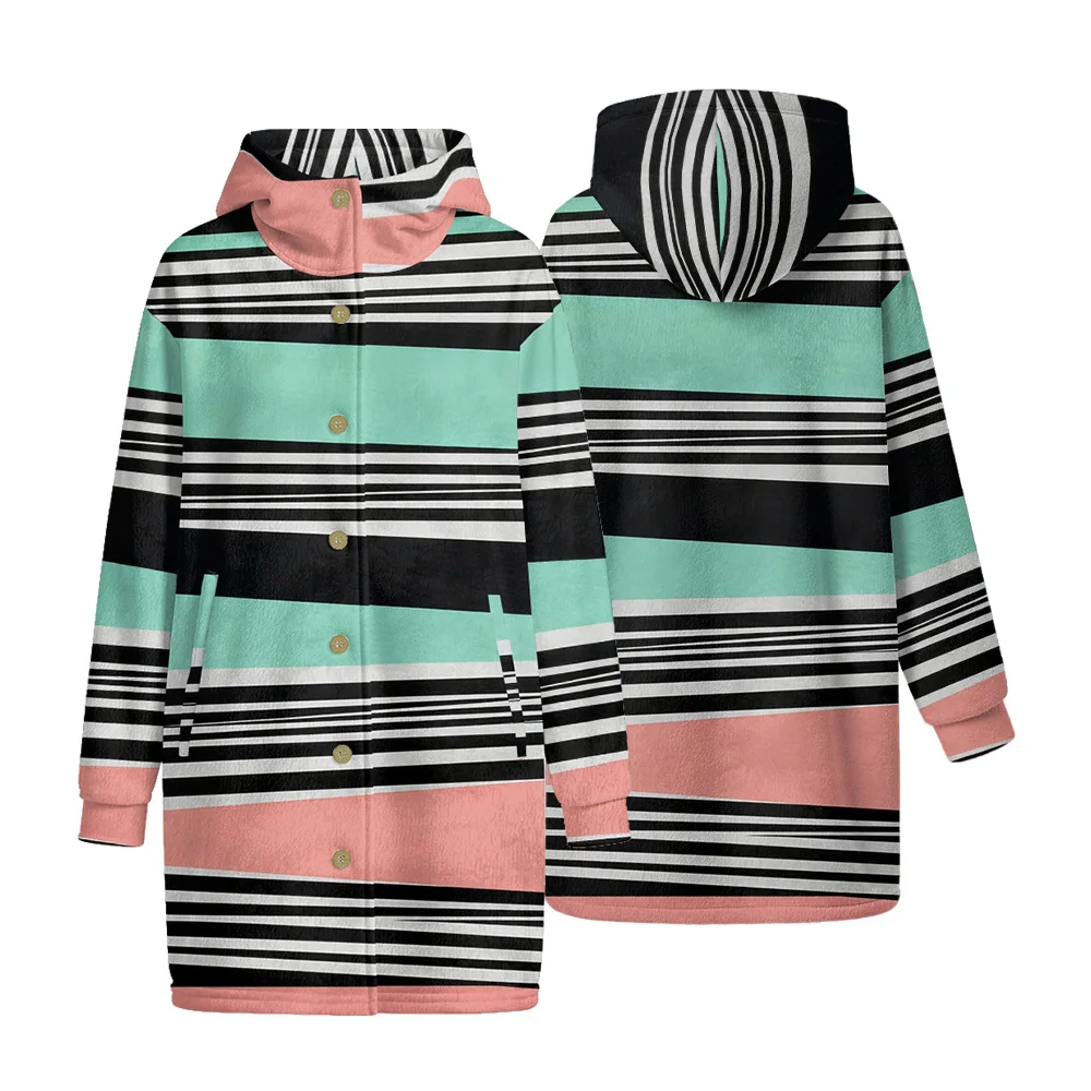 Vibrant Diamond Patchwork Hoody Trench Coat Multicolor Geometric Black White Stripes Polka Dots Bold Statement Streetwear Jacket
Vibrant Diamond Patchwork Hoody Trench Coat Multicolor Geometric Black White Stripes Polka Dots Bold Statement Streetwear Jacket