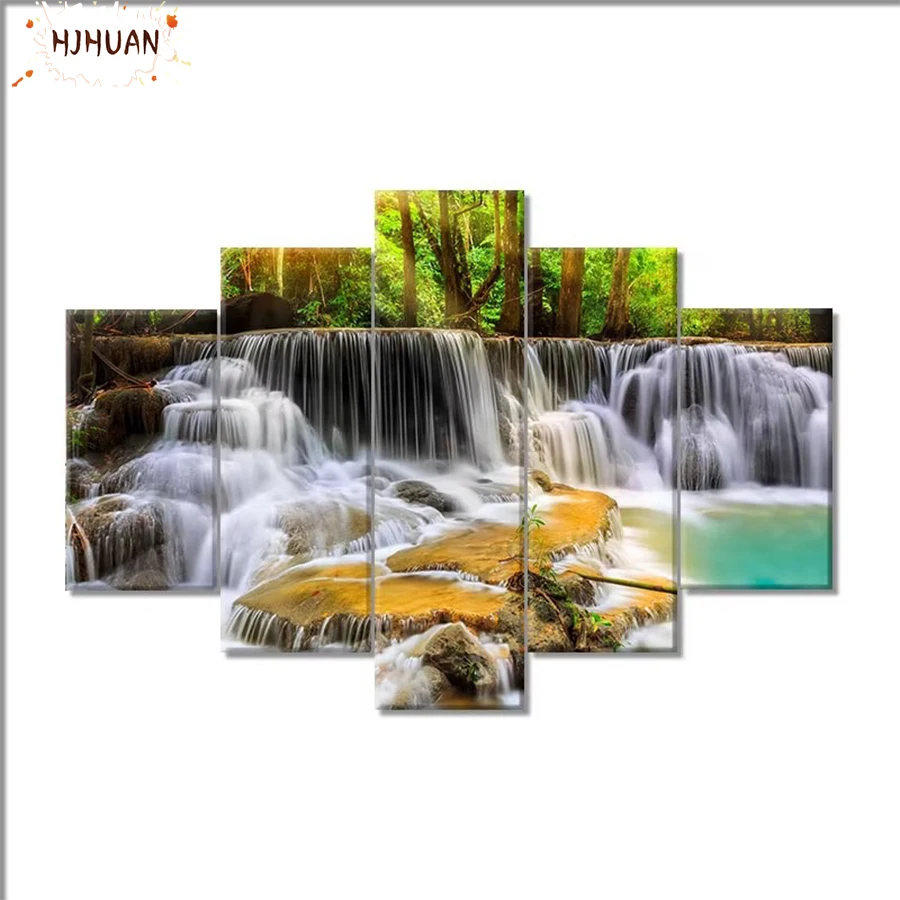 5pcs 5D DIY Diamond Painting Waterfall scenery Cross Stitch Kit Full Drill Embroidery Mosaic 3d wall art Picture Gift Home Decor
5pcs 5D DIY Diamond Painting Waterfall scenery Cross Stitch Kit Full Drill Embroidery Mosaic 3d wall art Picture Gift Home Decor