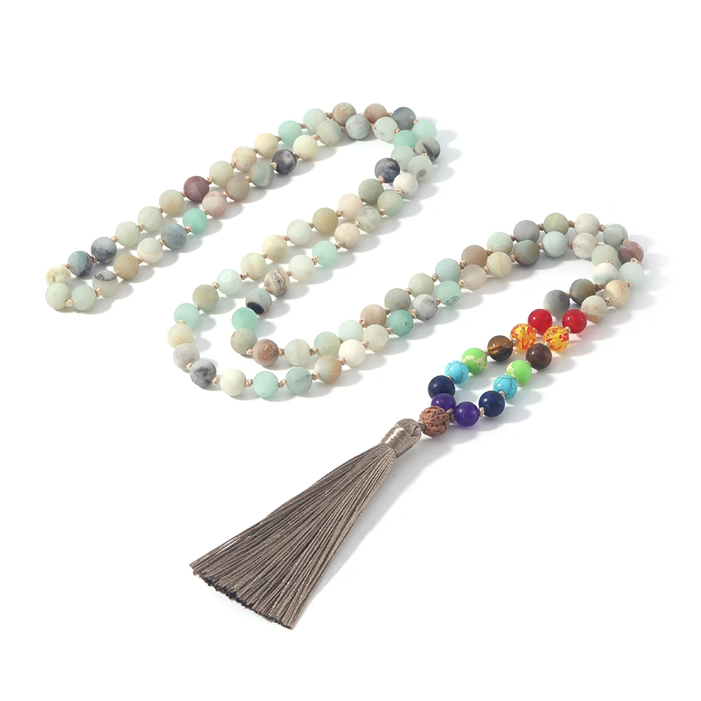 OAIITE 7 Chakra Necklace Classic Fashion 108mala Necklace Natural Amazon Pendant Yoga Meditation Pulse Jewelry Gift
OAIITE 7 Chakra Necklace Classic Fashion 108mala Necklace Natural Amazon Pendant Yoga Meditation Pulse Jewelry Gift