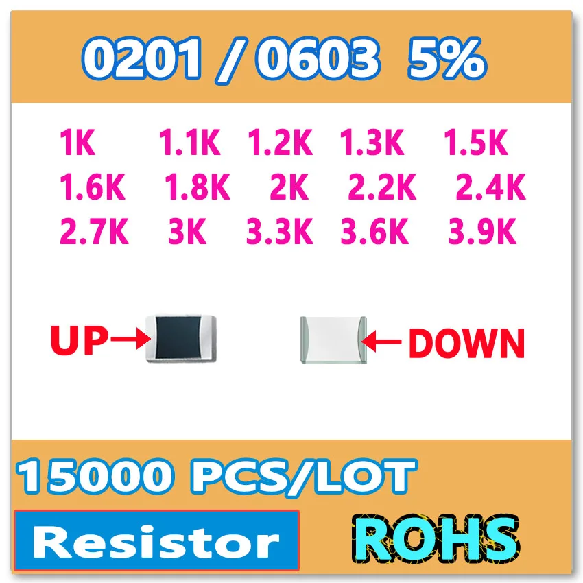 оригинал 0201 J 5% 15000 шт. 1K 1.1K 1.2K 1.3K 1.5K 1.6K 1.8K 2K 2.2K 2.4K 2.7K 3K 3.3K 3.6K 3.9Ksmd 0603 резистор 1K1 1K2 OHM
оригинал 0201 J 5% 15000 шт. 1K 1.1K 1.2K 1.3K 1.5K 1.6K 1.8K 2K 2.2K 2.4K 2.7K 3K 3.3K 3.6K 3.9Ksmd 0603 резистор 1K1 1K2 OHM