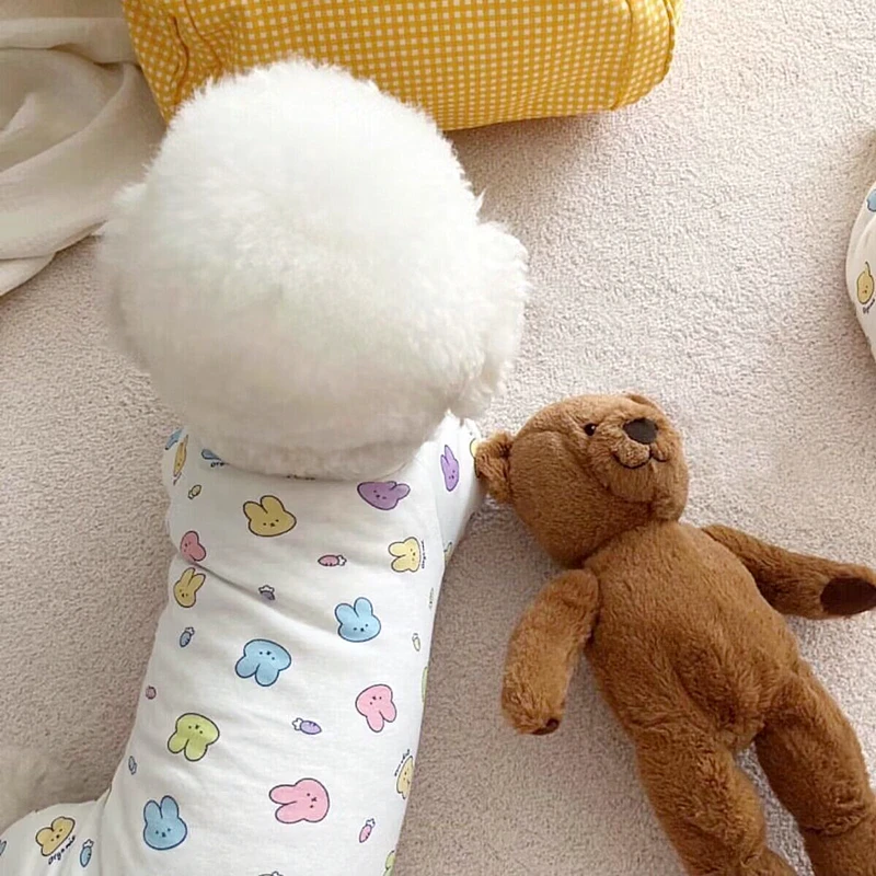 Pet Four-legged Clothes Teddy Home Clothes Than Bear Cartoon Clothes Puppy Rabbit Print Onesie Female Dog Clothes
Pet Four-legged Clothes Teddy Home Clothes Than Bear Cartoon Clothes Puppy Rabbit Print Onesie Female Dog Clothes