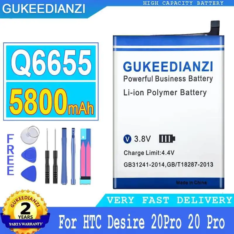 High Compatibility Mobile Phone Battery Long Lasting Q6655 5800Mah For Htc Desire 20 Pro
High Compatibility Mobile Phone Battery Long Lasting Q6655 5800Mah For Htc Desire 20 Pro