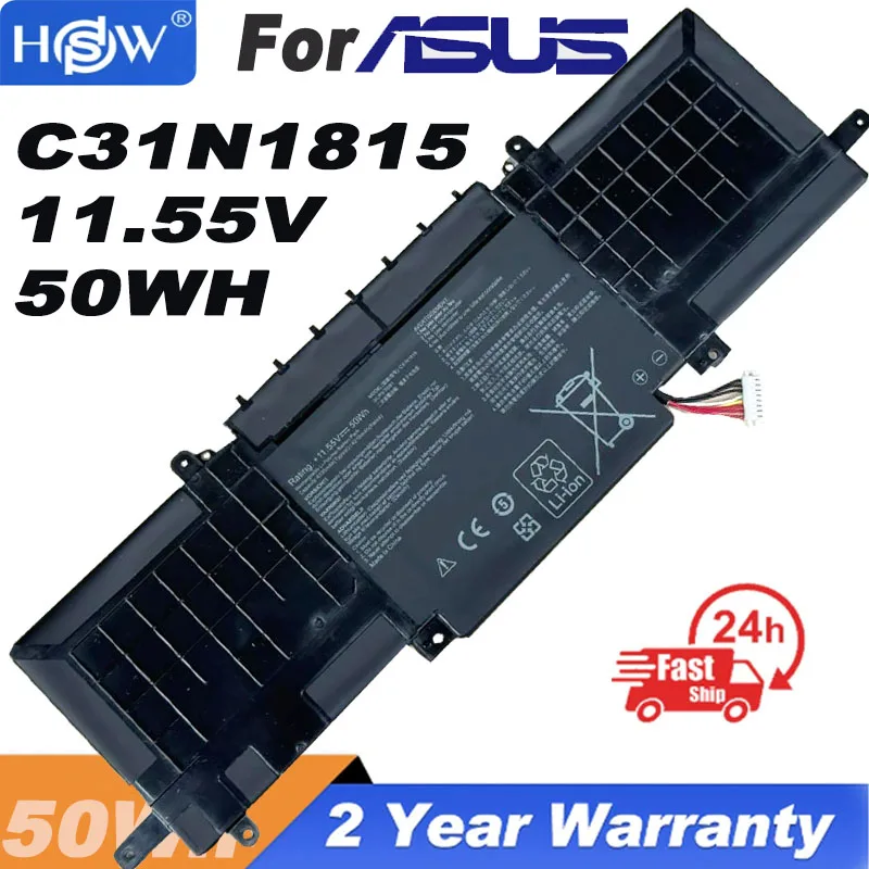 11.55V 50Wh 4210mAh Model C31N1815 Battery For Asus ZenBook 13 U3300FN UX333FA/FN BX333FN RX333FA RX333FN laptop
11.55V 50Wh 4210mAh Model C31N1815 Battery For Asus ZenBook 13 U3300FN UX333FA/FN BX333FN RX333FA RX333FN laptop