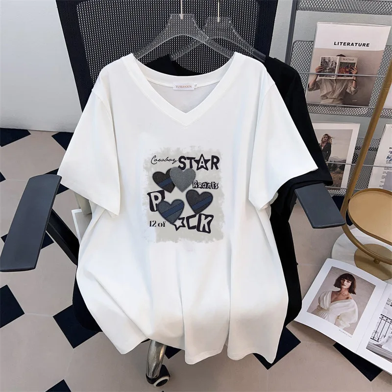 170Kg Plus Size Women's Bust 170 Summer Loose V-Nick Top Short Sleeved T-Shirt 4XL 5XL 6XL 7XL 8XL 9XL
170Kg Plus Size Women's Bust 170 Summer Loose V-Nick Top Short Sleeved T-Shirt 4XL 5XL 6XL 7XL 8XL 9XL