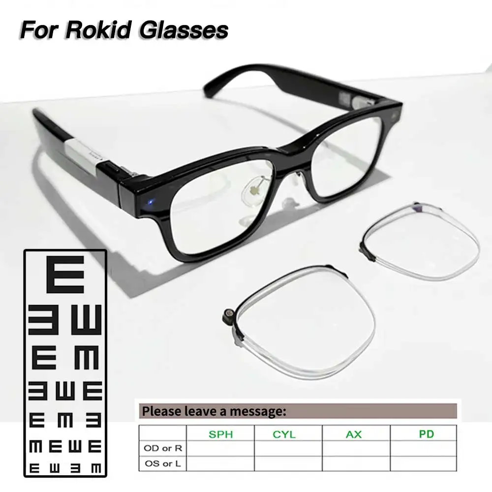 Myopia Lens for Rokid Glasses Magnetic Eyeglass Frame Anti Blue Prescription Lenses Custom AI Smart Glasses Accessories
Myopia Lens for Rokid Glasses Magnetic Eyeglass Frame Anti Blue Prescription Lenses Custom AI Smart Glasses Accessories
