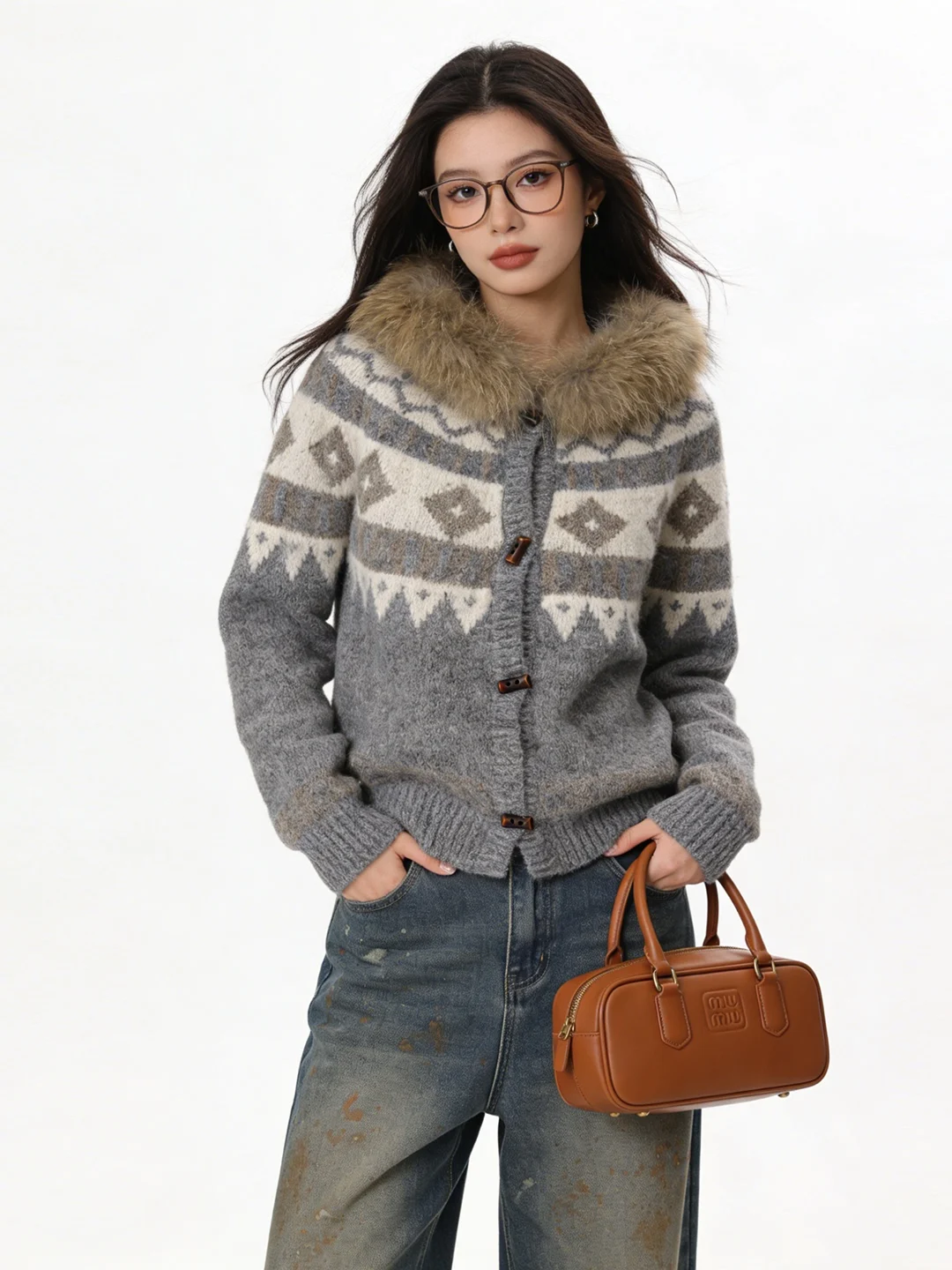 Мягкая уютная вязаная шапка Cisas Sle с меховым воротником, женский свитер в американском стиле ретро Fair Isle, новинка весна-осень
Мягкая уютная вязаная шапка Cisas Sle с меховым воротником, женский свитер в американском стиле ретро Fair Isle, новинка весна-осень