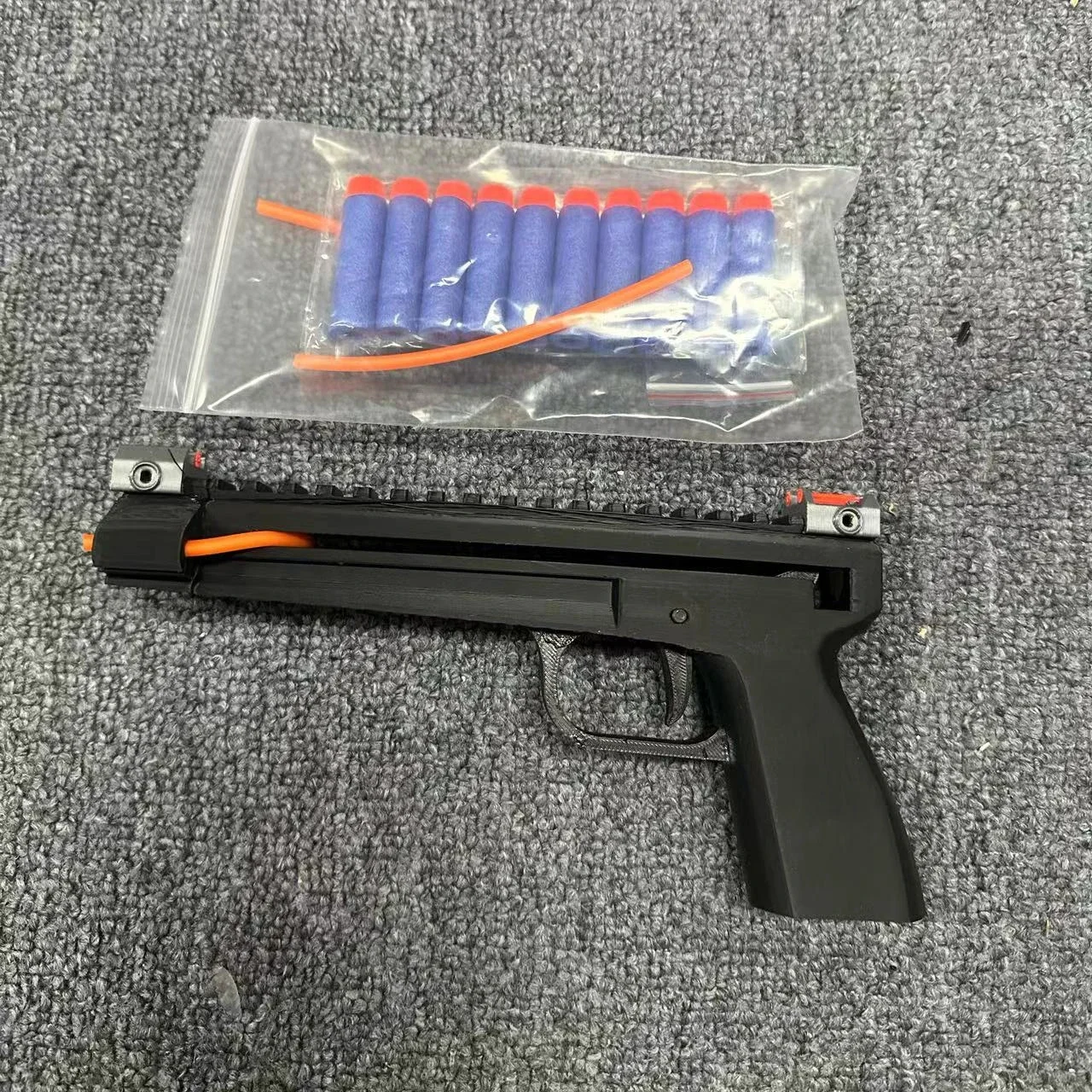 Powerful Rubber Band Soft Bullets Plastic Gun Toys Mini Pistol Toy Creative Gifts for Boy
Powerful Rubber Band Soft Bullets Plastic Gun Toys Mini Pistol Toy Creative Gifts for Boy