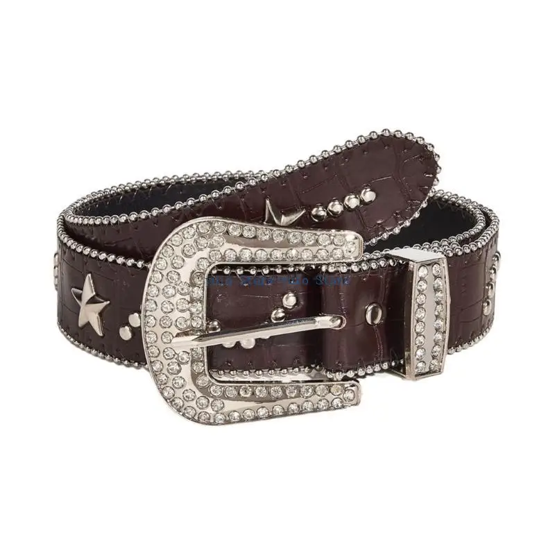 X7XB Women Jeans Belt Studded Rhinestones Punk Belt Impressive Blingbling
X7XB Women Jeans Belt Studded Rhinestones Punk Belt Impressive Blingbling