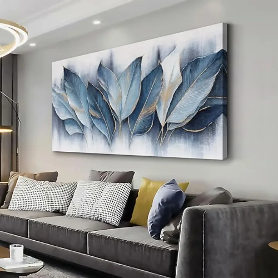 Framed Blue Leaves Canvas Wall Art for Living Room: Modern Abstract Decor, 20X40, Lightweight Wood Frame, Fade-Resistant Print
Framed Blue Leaves Canvas Wall Art for Living Room: Modern Abstract Decor, 20X40, Lightweight Wood Frame, Fade-Resistant Print