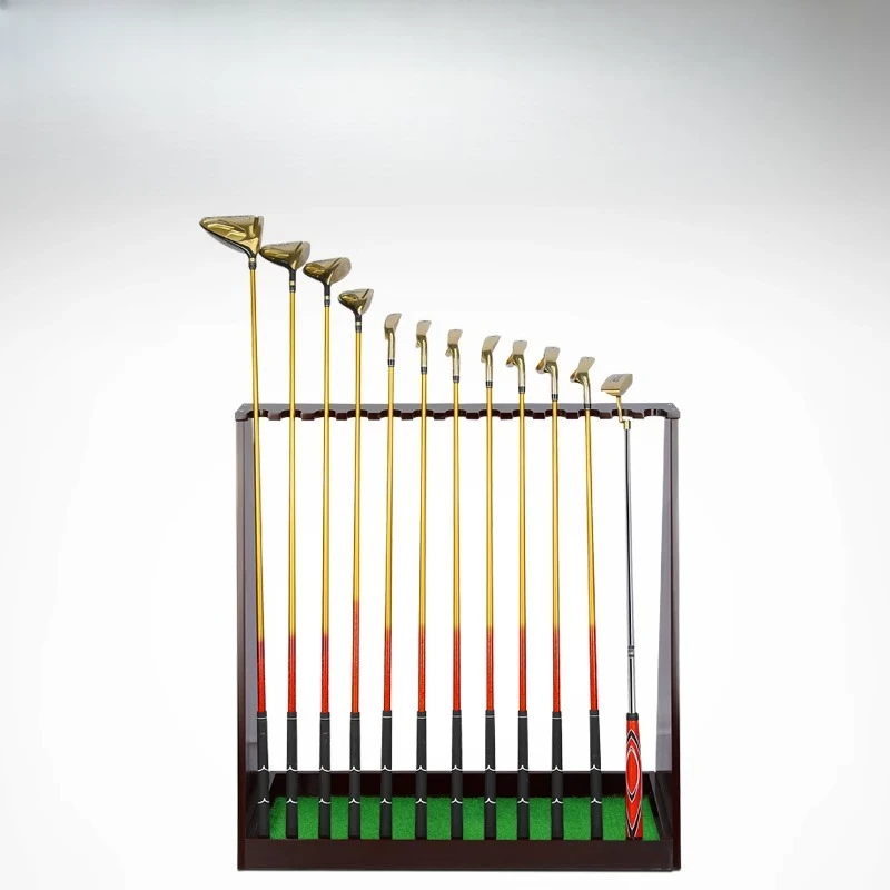 13-hole club rack, driving range supplies storage rack, solid wood storage display rack
13-hole club rack, driving range supplies storage rack, solid wood storage display rack