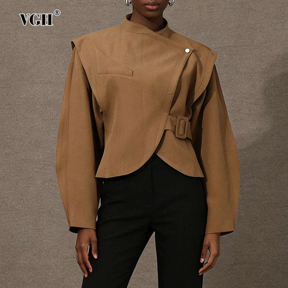 VGH Casual Loose Solid Jackets For Women Round Neck Long Sleeve Spliced Button Spring Elegant Commute Jacket Female Fashion New
VGH Casual Loose Solid Jackets For Women Round Neck Long Sleeve Spliced Button Spring Elegant Commute Jacket Female Fashion New