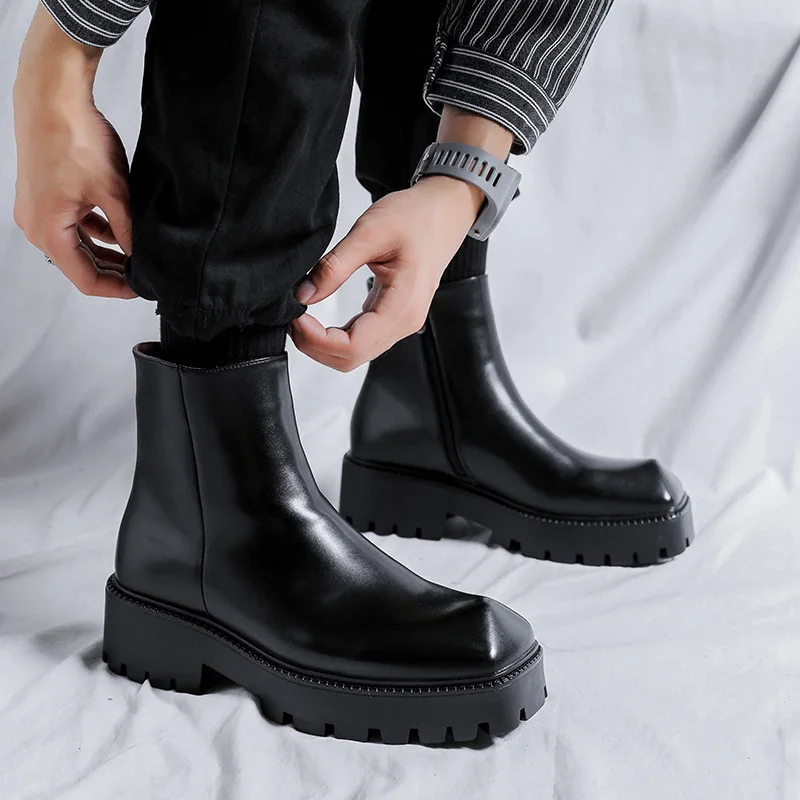 italian brand designer men chelsea boots luxury fashion pointed toe shoes cowboy platform boot handsome original leather botas
italian brand designer men chelsea boots luxury fashion pointed toe shoes cowboy platform boot handsome original leather botas