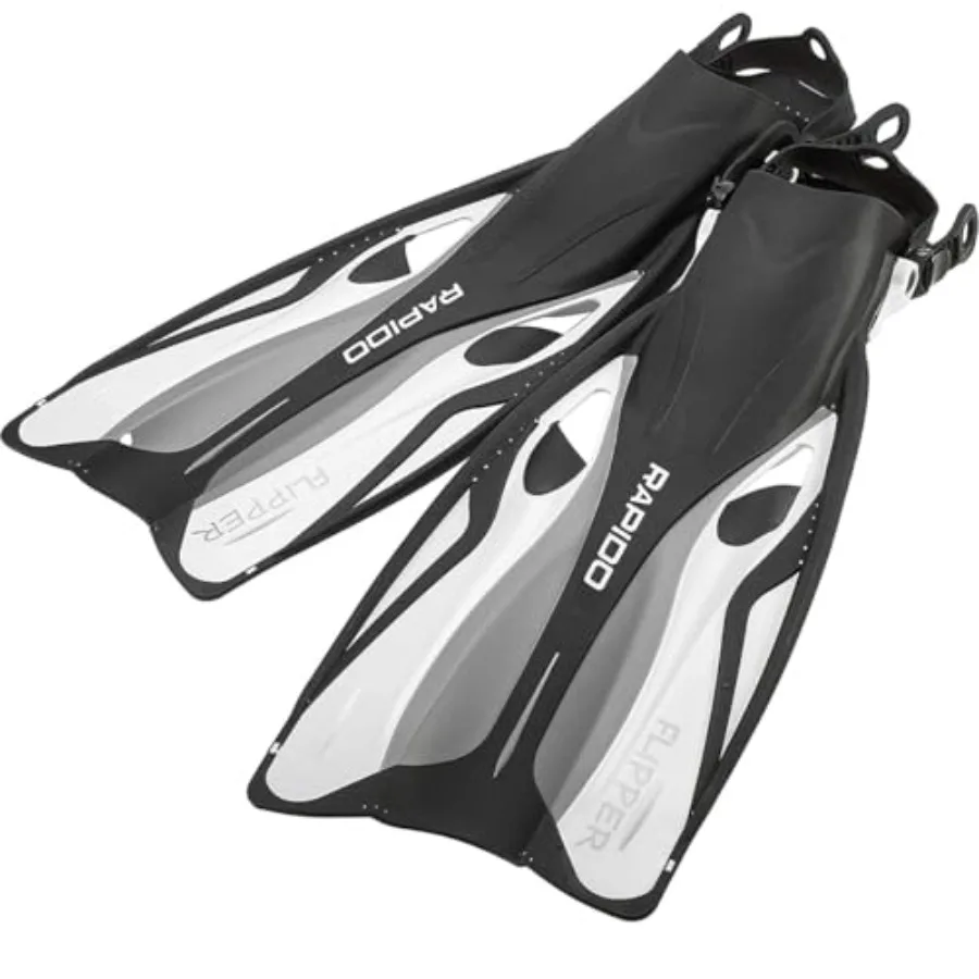 Snorkeling swim fins for travel use, polypropylene blades with black color, adjustable open-heel strap for easy packing and uni
Snorkeling swim fins for travel use, polypropylene blades with black color, adjustable open-heel strap for easy packing and uni