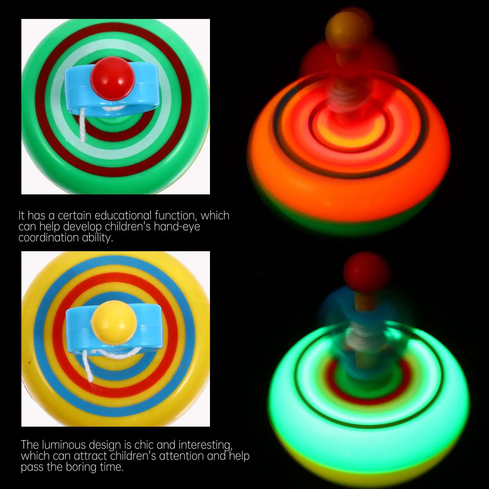 Набор из 3 светящихся гироскопических игрушек: развивающие музыкальные волчки для детей, креативные мигающие игрушки на веревочке для раннего развития
Набор из 3 светящихся гироскопических игрушек: развивающие музыкальные волчки для детей, креативные мигающие игрушки на веревочке для раннего развития