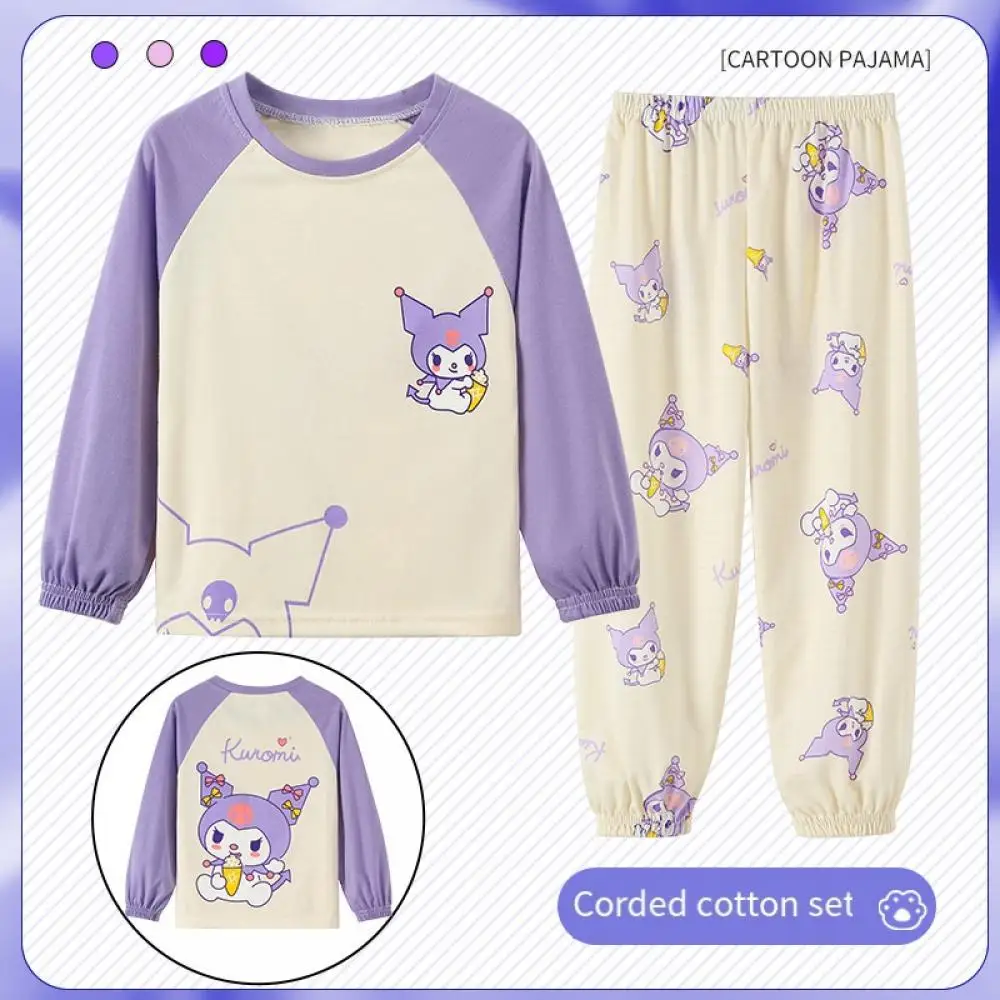 Пижама Sanrio для девочек с длинным рукавом, ночная рубашка с мультяшным принтом My Melody Kuromi, осенняя Домашняя одежда, детская одежда
Пижама Sanrio для девочек с длинным рукавом, ночная рубашка с мультяшным принтом My Melody Kuromi, осенняя Домашняя одежда, детская одежда